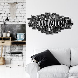 Wallity Innovation Accesorio Decorativo de Pared de Metal Negro